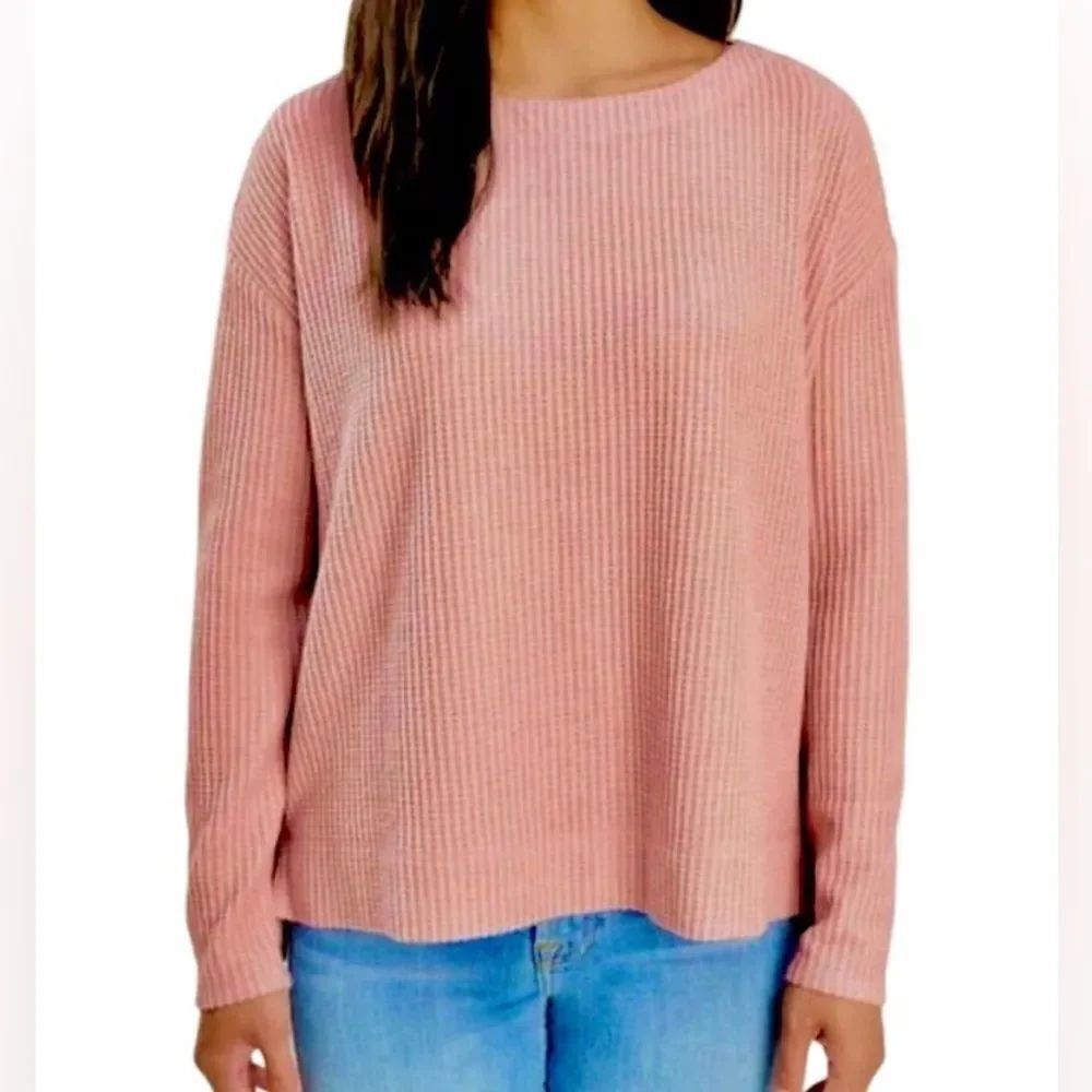 Splendid So Soft Waffle Knit Top in Dusty Pink Women’s M